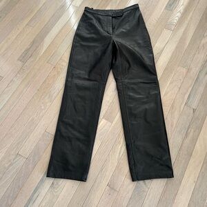 Siena Studio Dark Brown Leather Pants size 6
